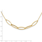 14K Polished Fancy Link 16.5in with 1in. Ext Necklace