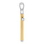14K Two-tone Polished Cross Pendant