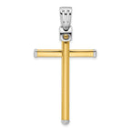 Cross Pendant in 14K Two-Tone Gold, 51mm - Sophia Jewelers
