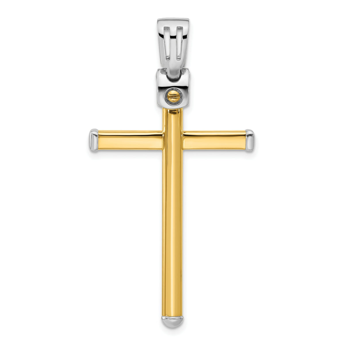 Cross Pendant in 14K Two-Tone Gold, 51mm - Sophia Jewelers