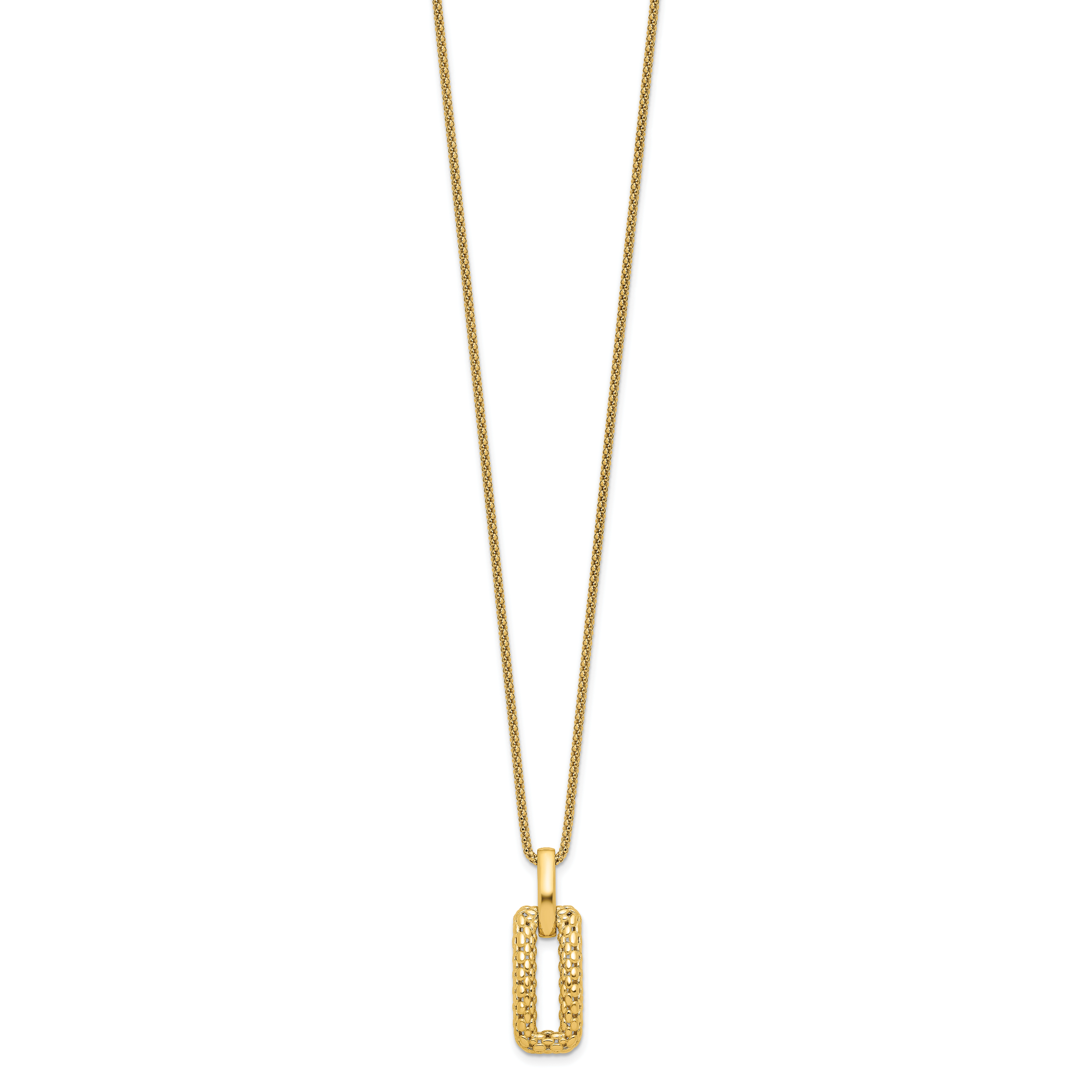 14K Polished and Textured Fancy Necklace Secondary image