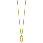 14K Polished and Textured Fancy Necklace