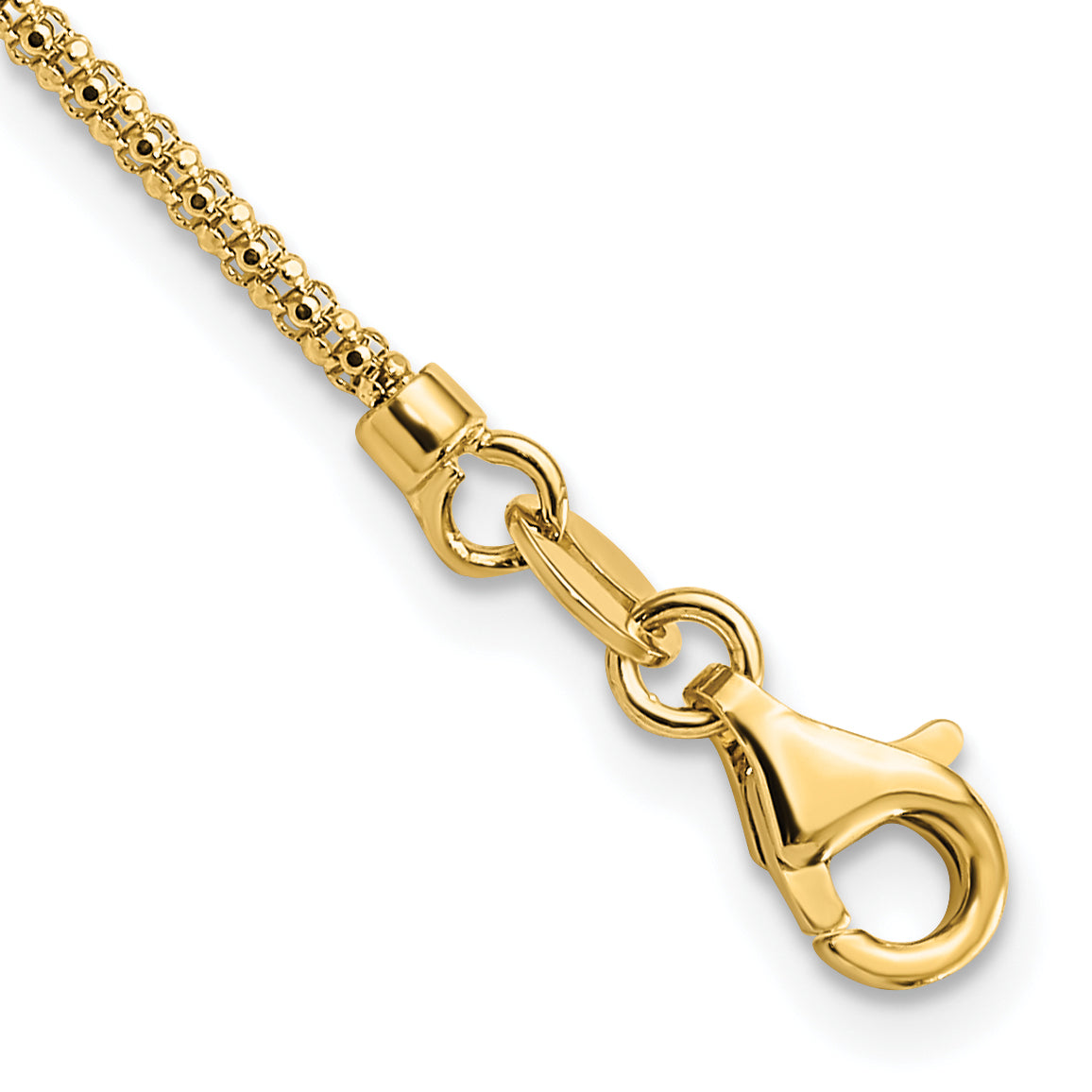 14K Polished and Textured Fancy Necklace