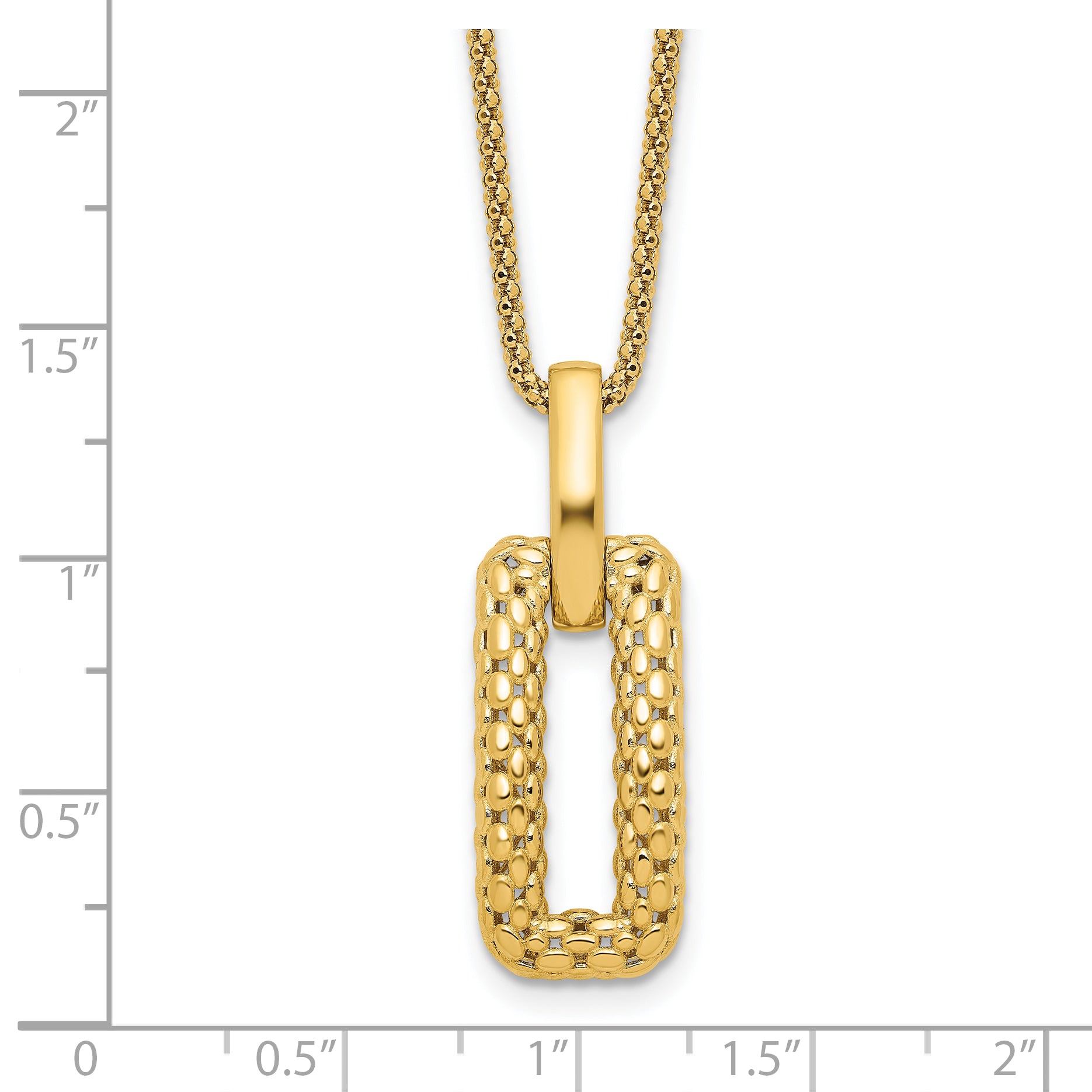 14K Polished and Textured Fancy Necklace