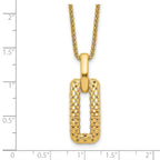 14K Polished and Textured Fancy Necklace