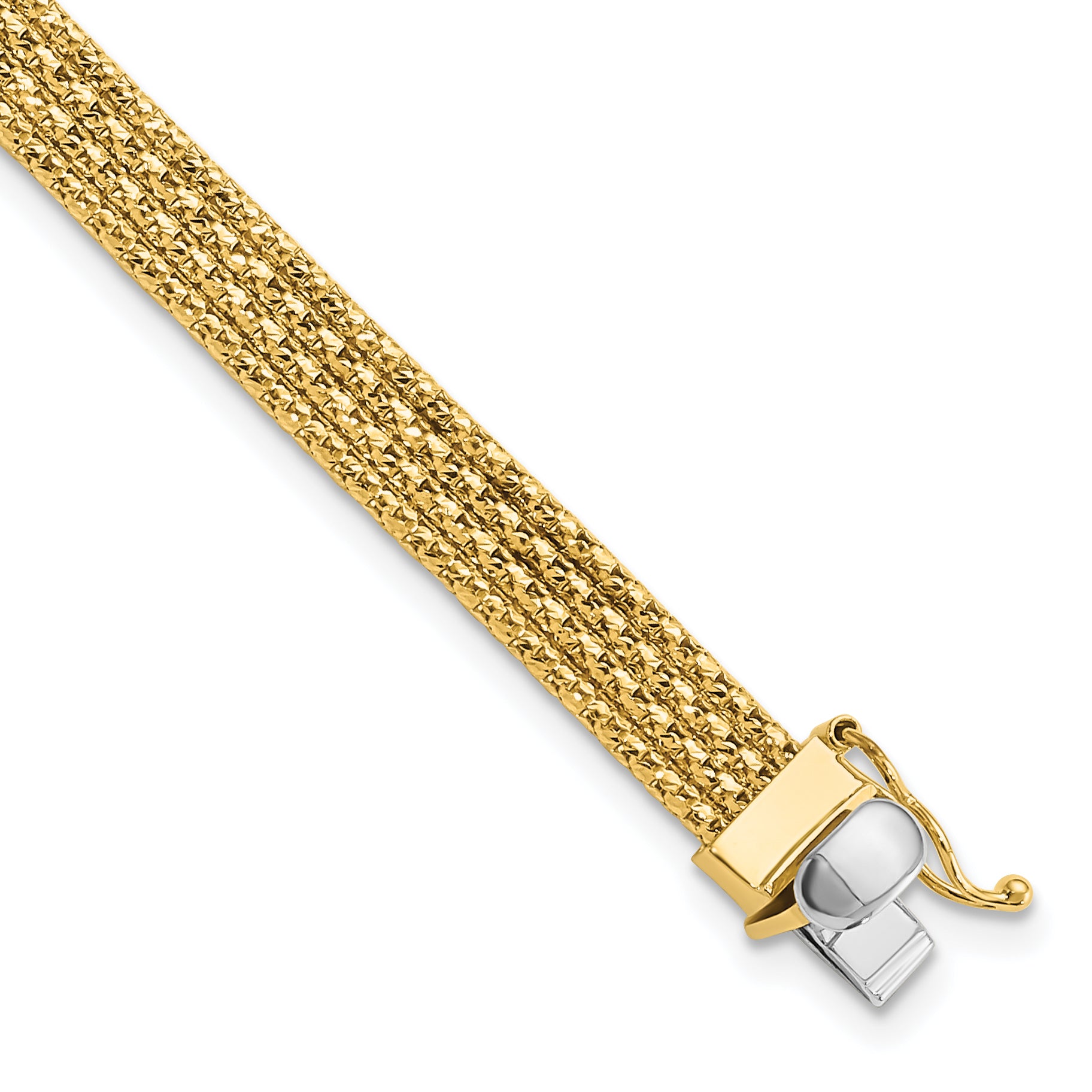 14K Polished Woven Bracelet Main image