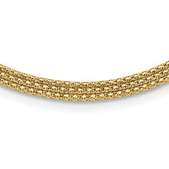 14K with Diamond-cut Accent and 2in. ext. Woven Necklace
