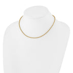 14K with Diamond-cut Accent and 2in. ext Twisted Woven Necklace