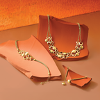 14K Polished and Satin Circles with 2in. ext Necklace
