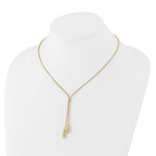 14K Polished with 2in. ext. Drop Necklace