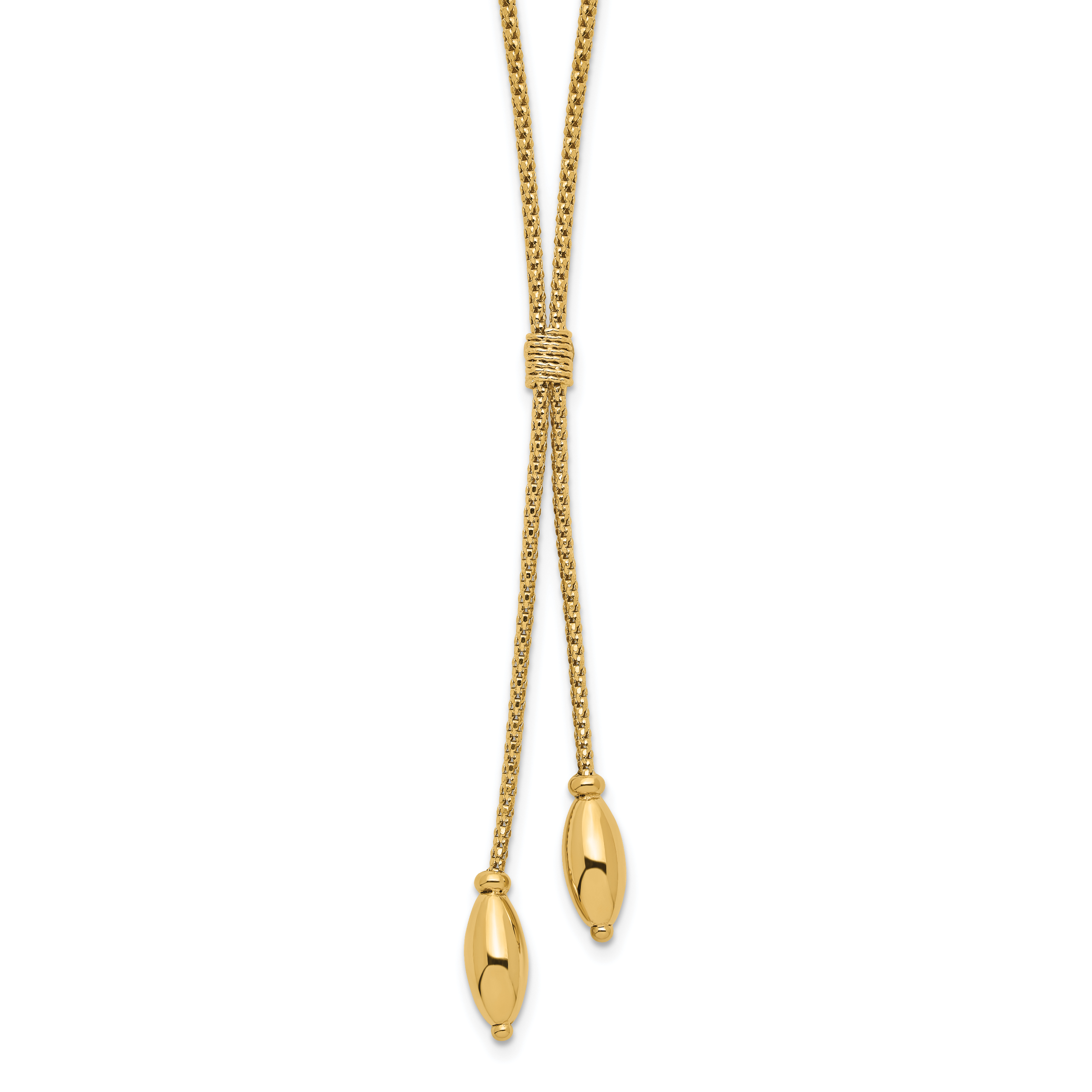14K Polished with 2in. ext. Drop Necklace Main image