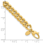 14K Polished Fancy Beveled Curb Bracelet