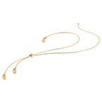 14K Polished Adjustable Y Drop Necklace