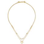 14k Polished Double Layer Necklace