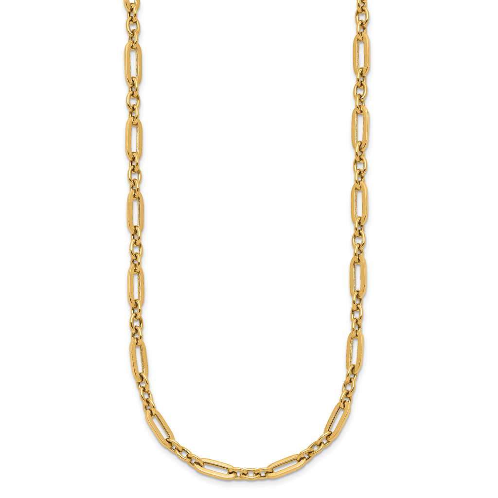 14K Polished Fancy Link Necklace