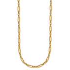 14K Polished Fancy Link Necklace