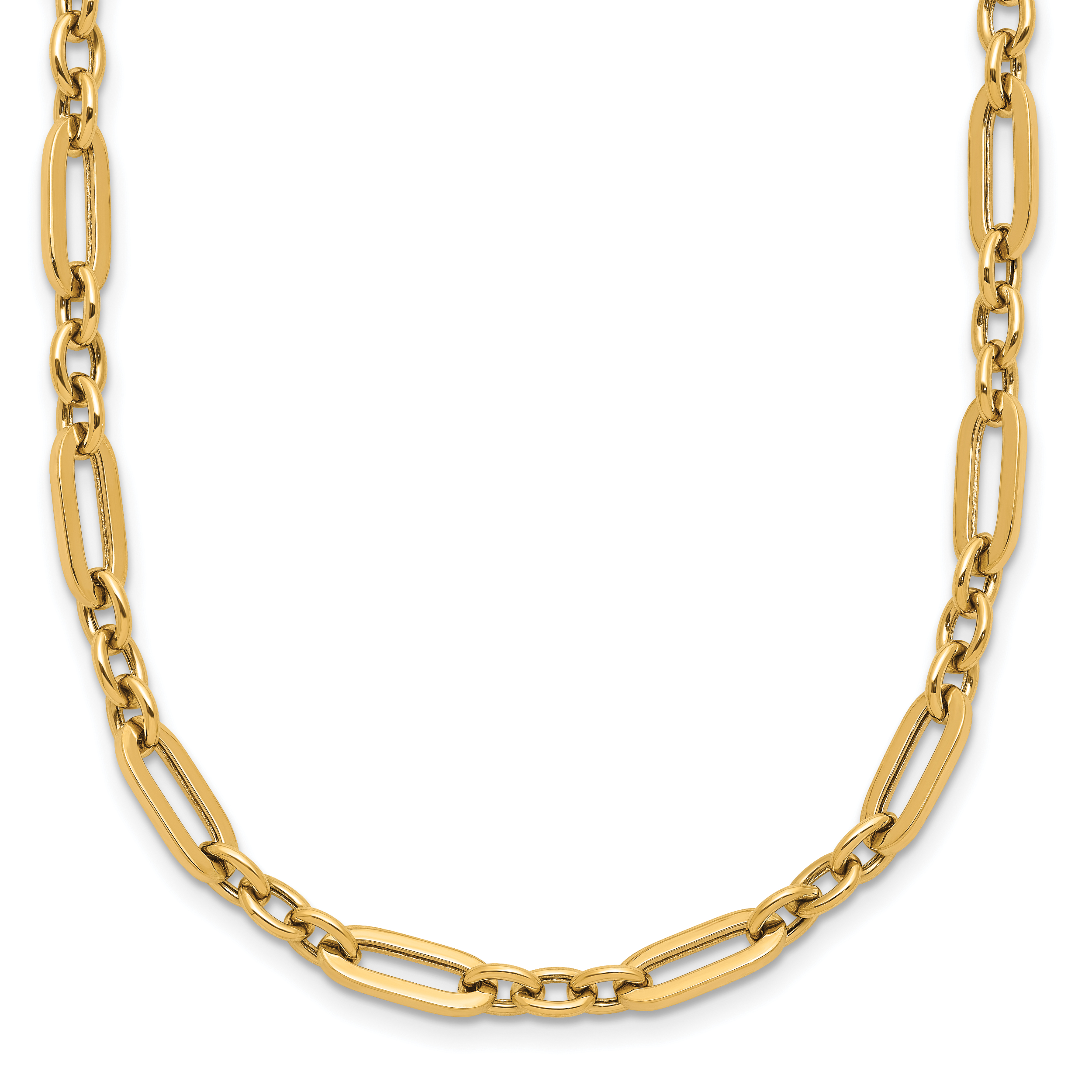 14K Polished Fancy Link Necklace Secondary image