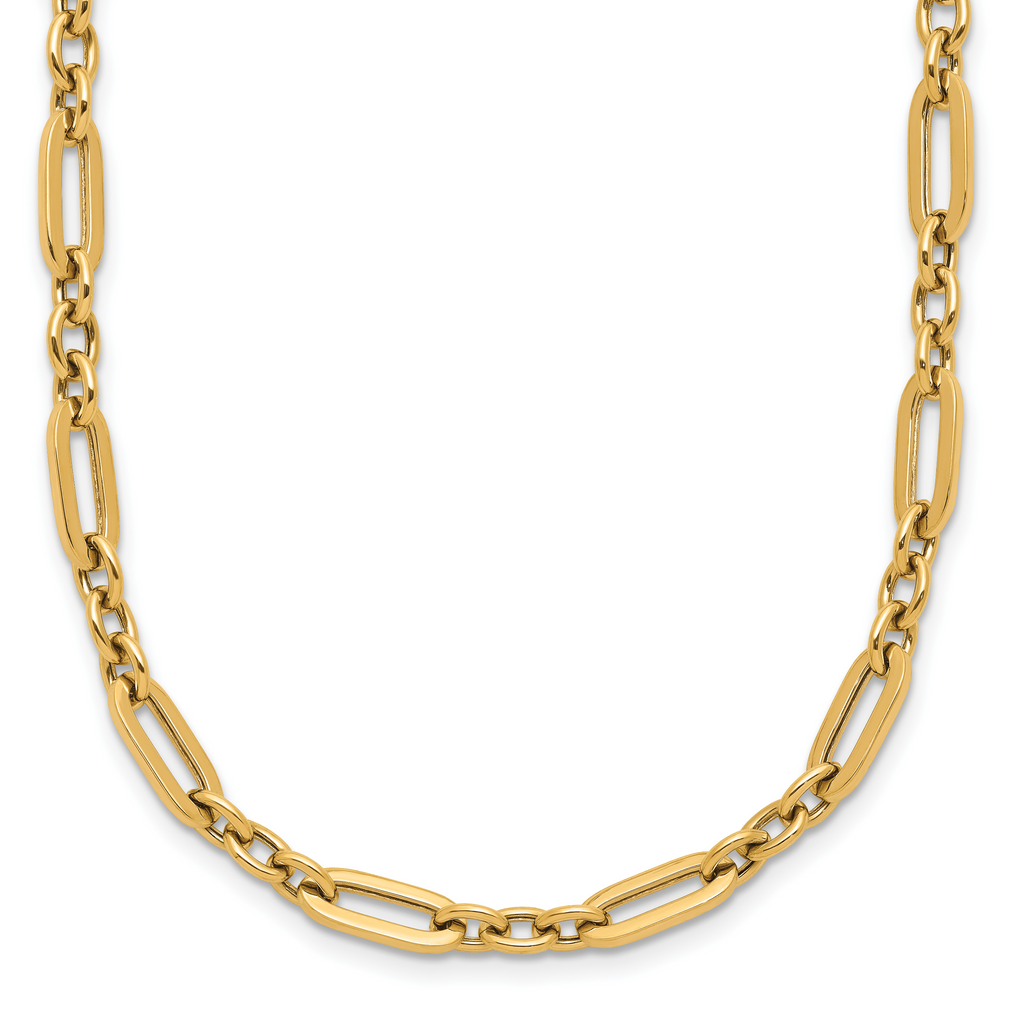 14K Polished Fancy Link Necklace