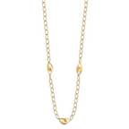 14K Polished and Diamond-cut Fancy Link with 1in ext. Necklace