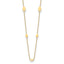 14K Polished Oval Discs Station with 1in ext. Necklace
