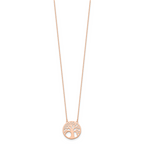 14K Rose Gold Polished Tree of Life Necklace