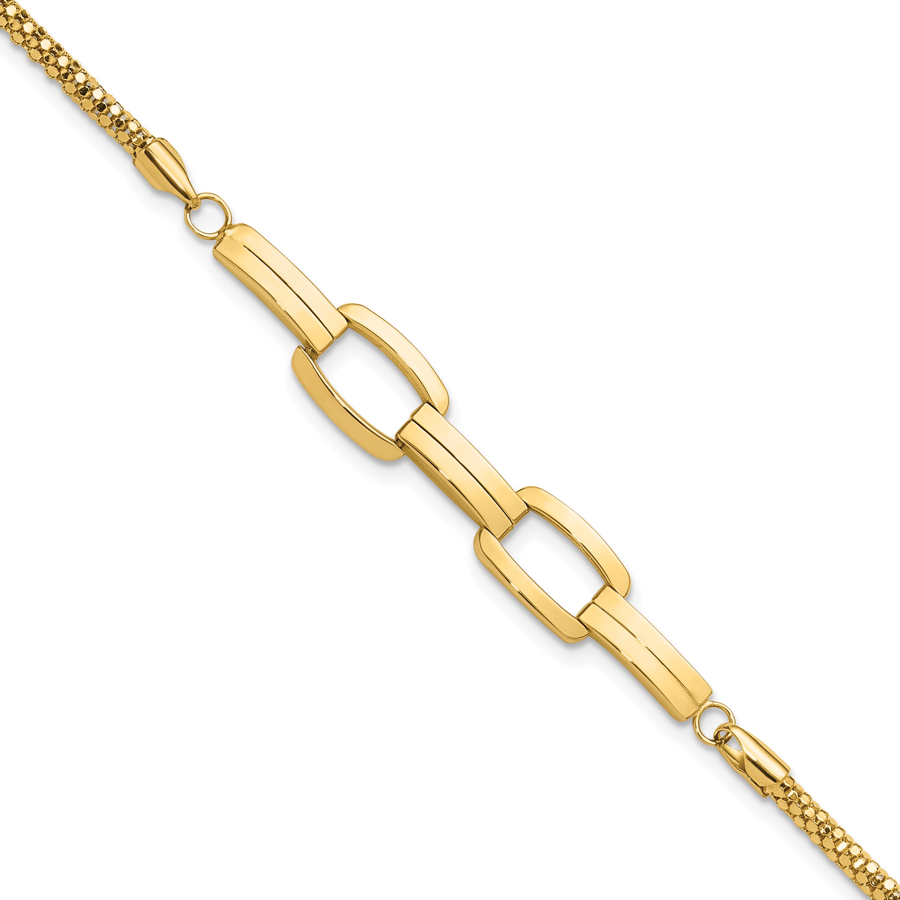 14K Polished Fancy Link Bracelet Secondary image