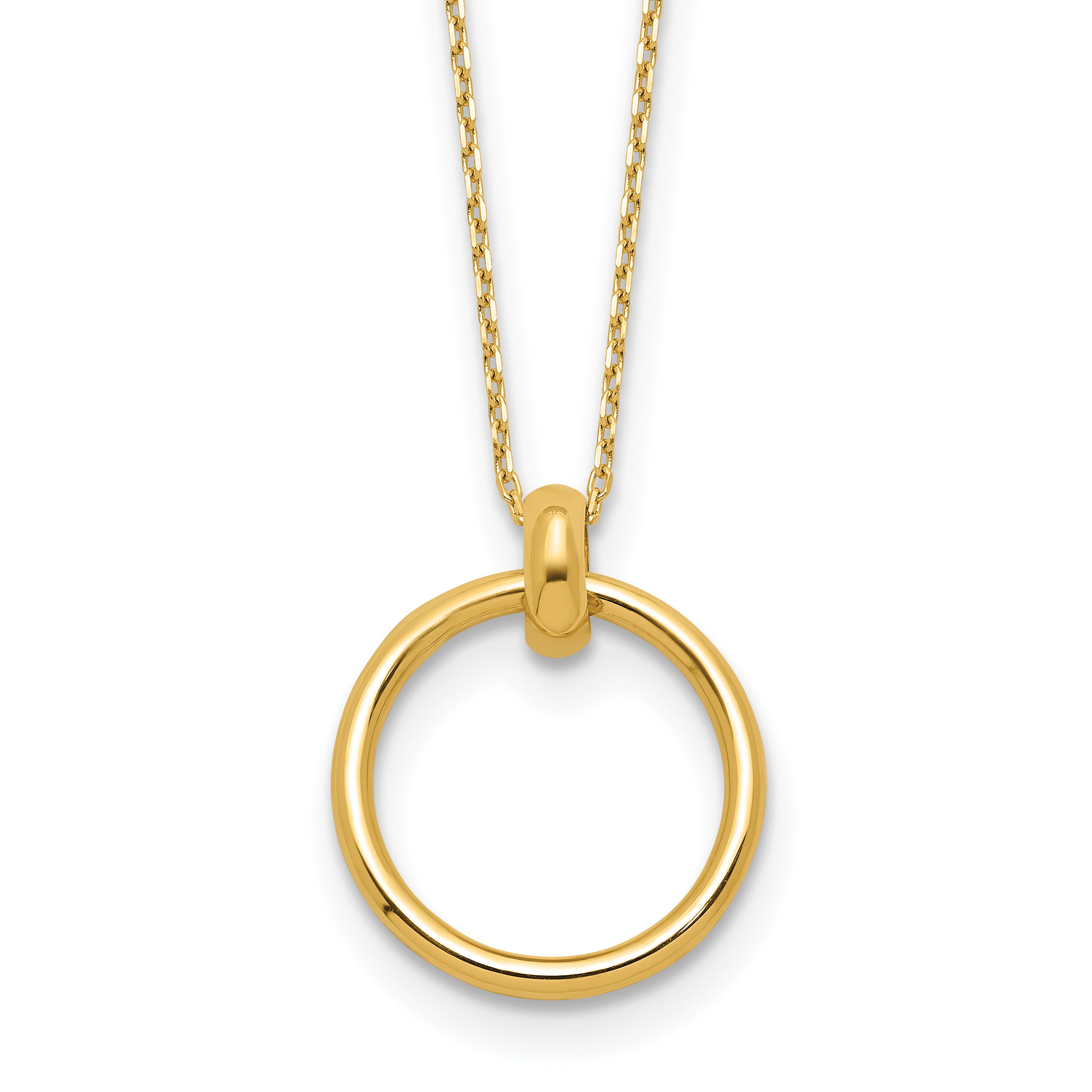 14K Polished Circle Necklace Main image