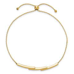 14K Polished Bar Adjustable Bracelet