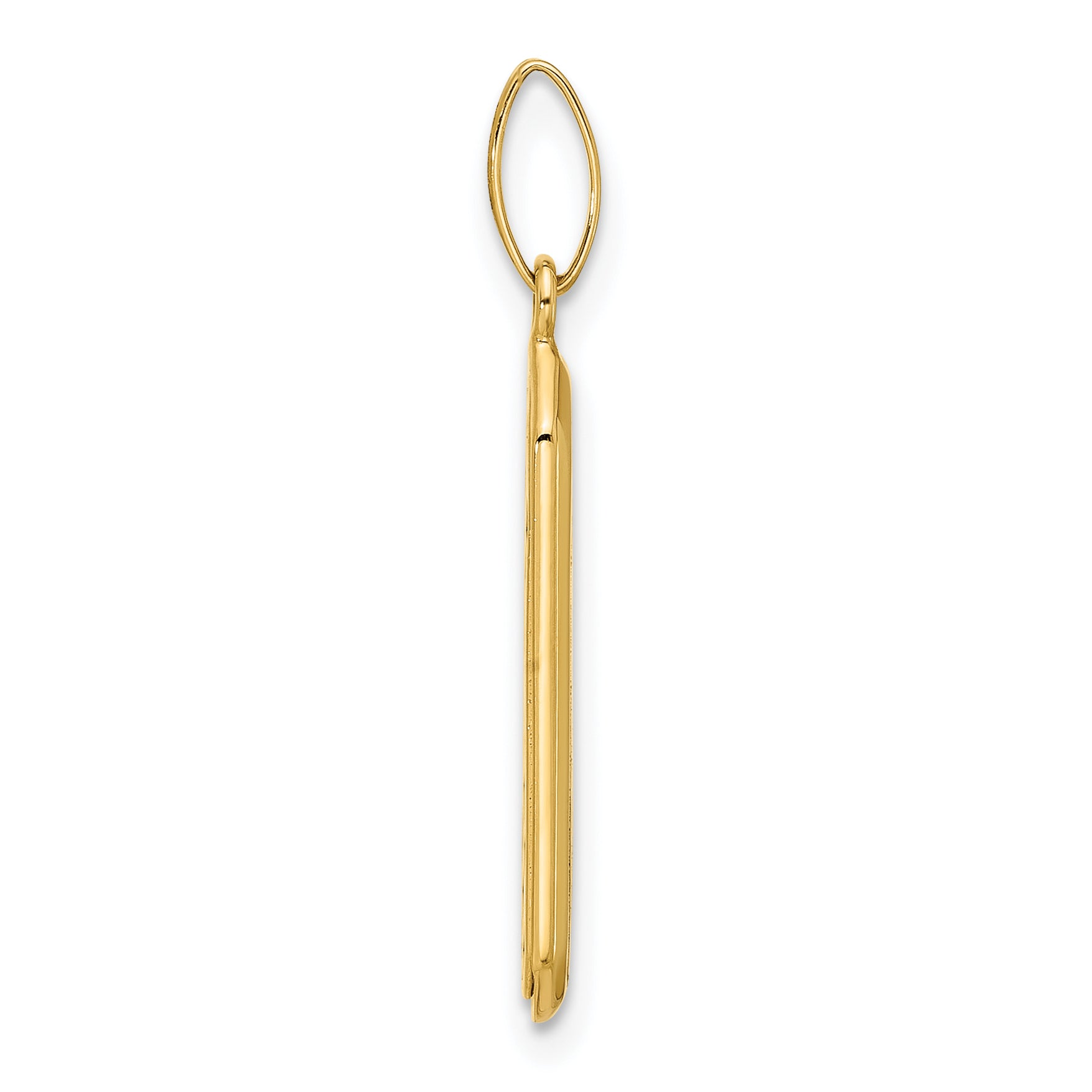14K with Black Enamel Polished Pendant Secondary image