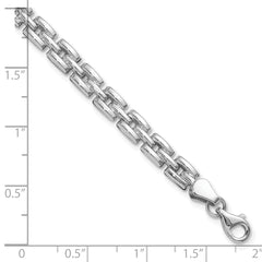 14K White Gold Polished Fancy Link Bracelet
