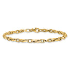 14K Polished 3.5mm Fancy Twisted Link 7.25 inch Bracelet