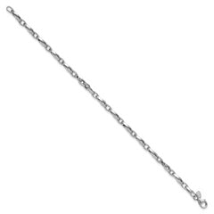 14K White Gold Polished Fancy Link Bracelet