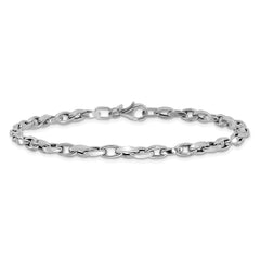 14K White Gold Polished Fancy Link Bracelet