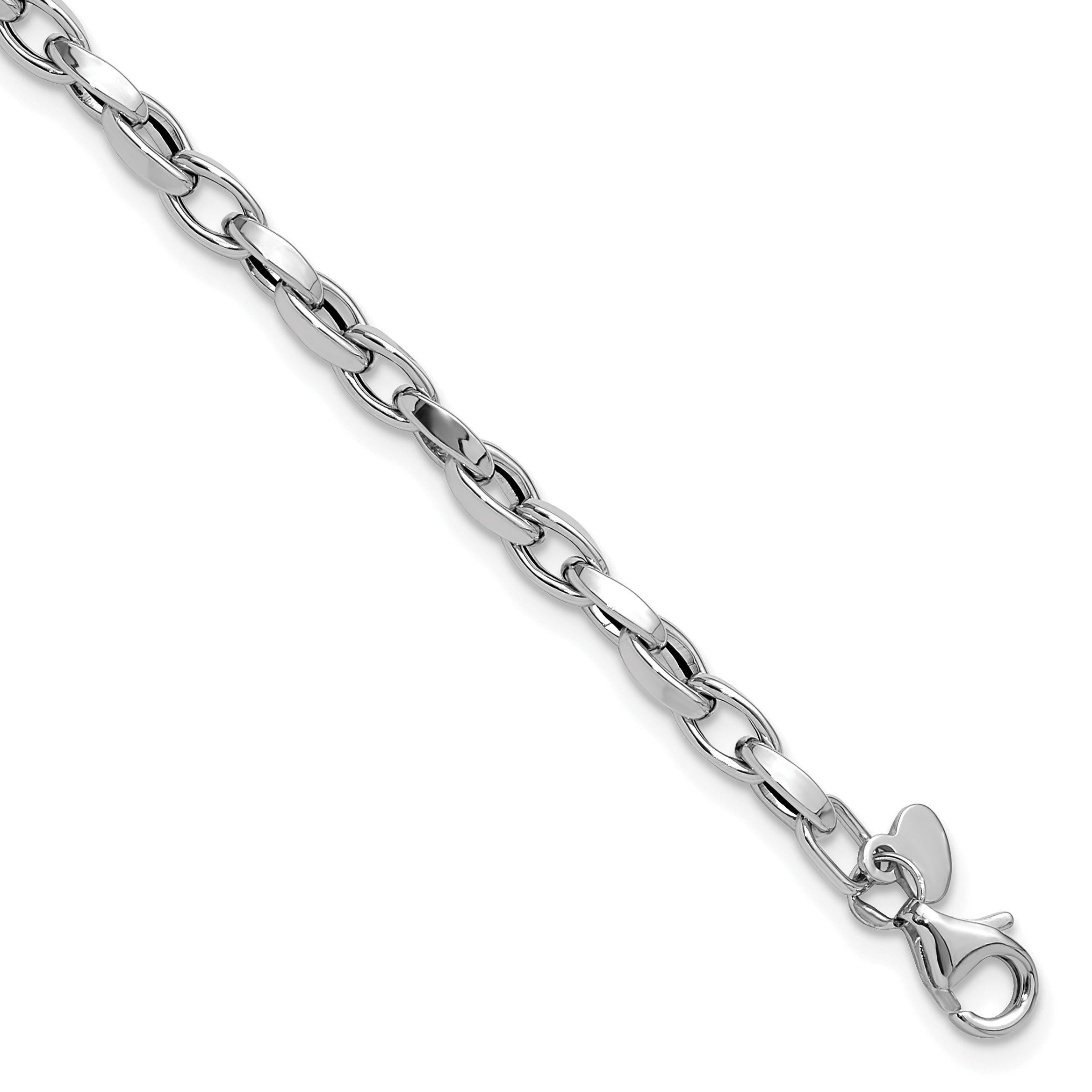 14K White Gold Polished Fancy Link Bracelet Main image