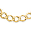 14K Polished Brushed Hollow Fancy Link Necklace