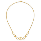 14K Polished and Textured Fancy Necklace