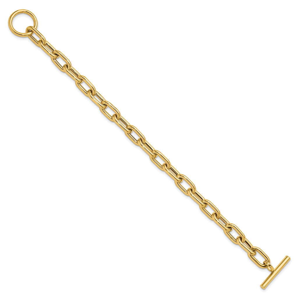 14K Polished Fancy Toggle Link Bracelet