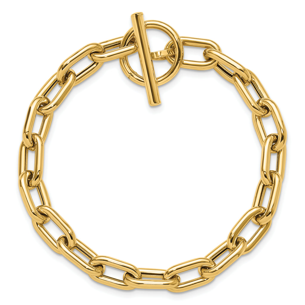 14K Polished Fancy Toggle Link Bracelet