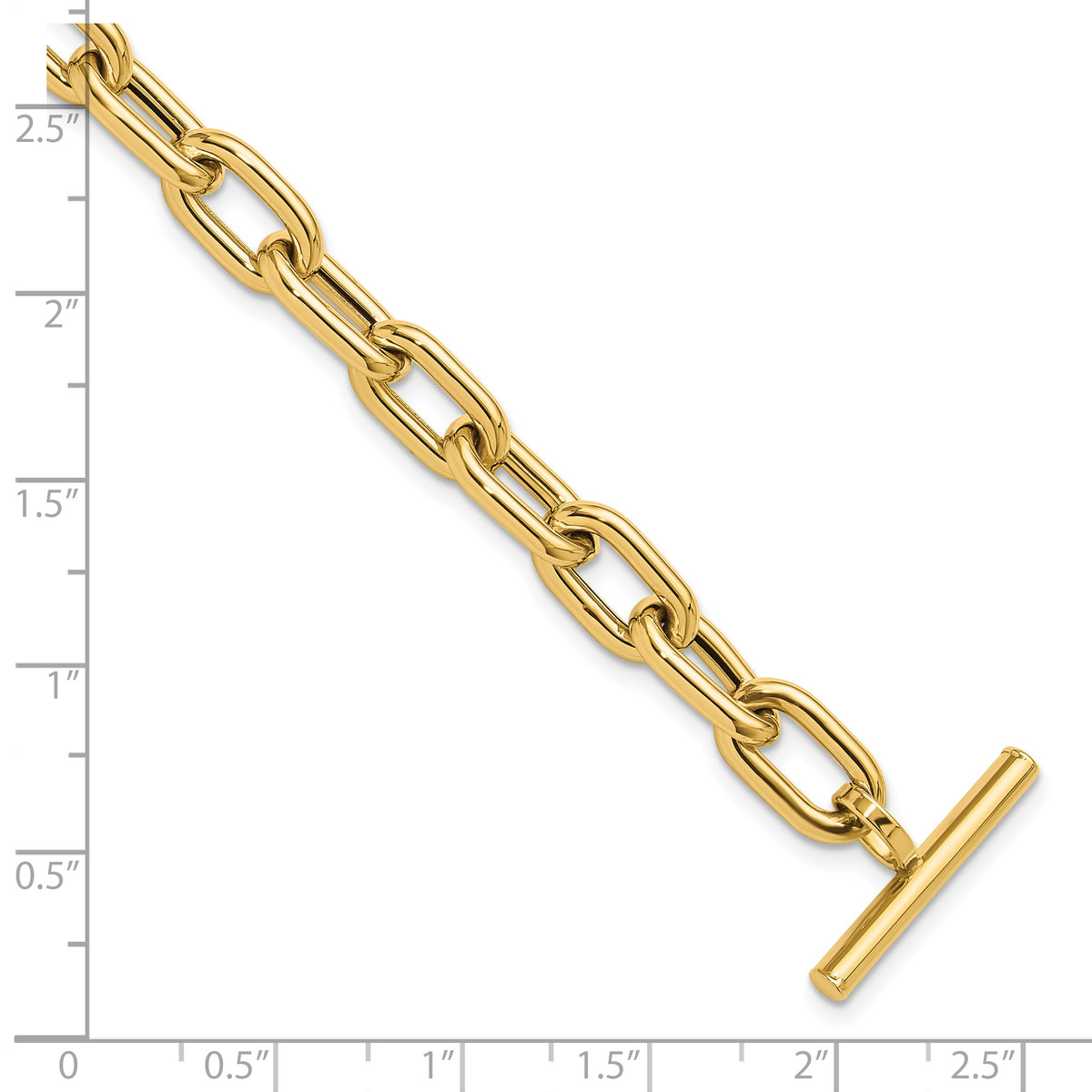 14K Polished Fancy Toggle Link Bracelet