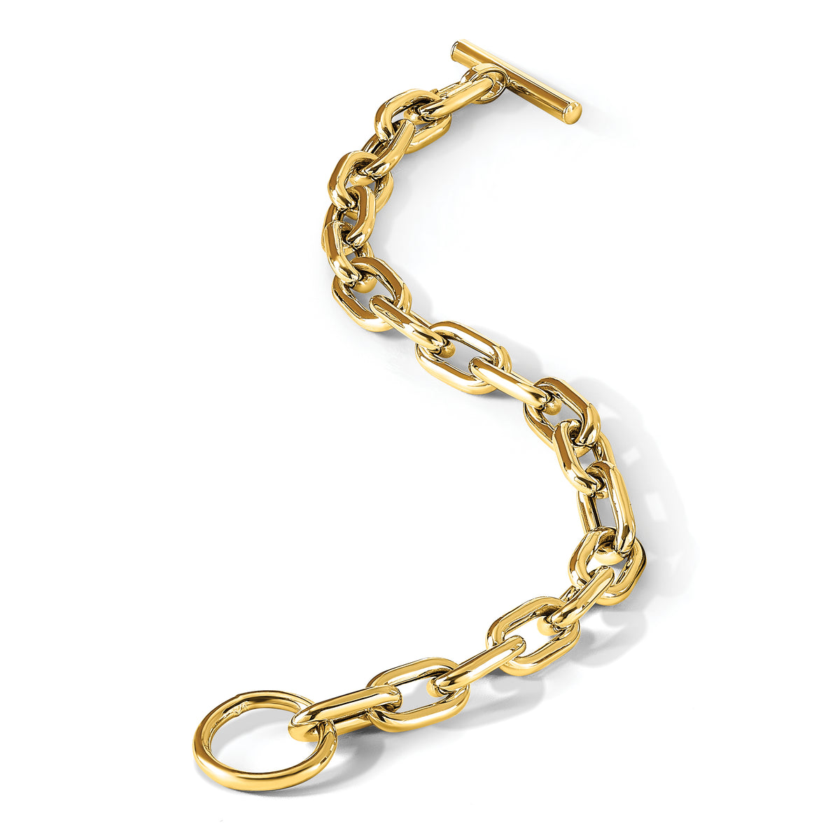 14K Polished Fancy Toggle Link Bracelet