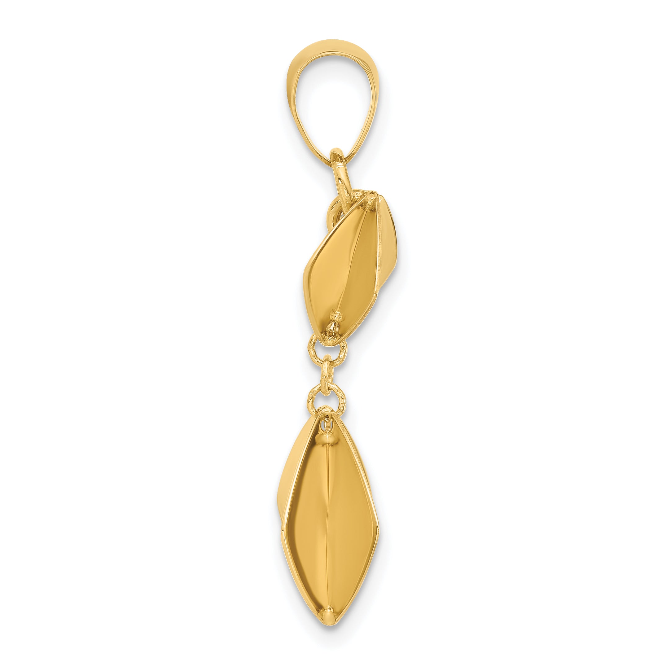 14K Polished Fancy Dangle Pendant Secondary image