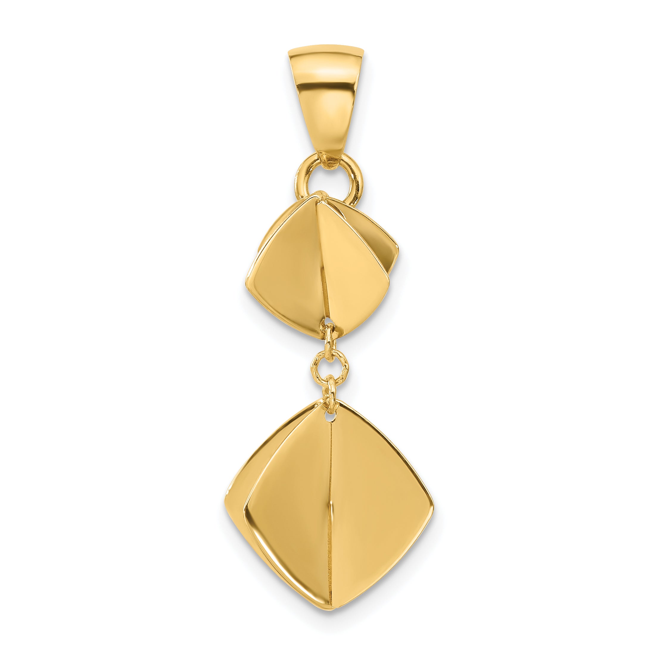 14K Polished Fancy Dangle Pendant Main image