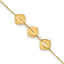 14K Polished Fancy with 1in ext. Bracelet