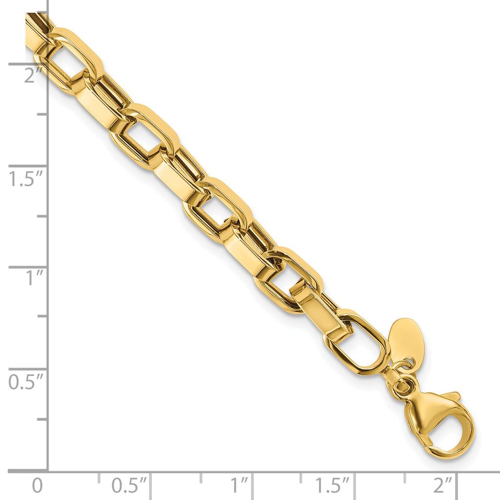 14K Polished Fancy Link Bracelet