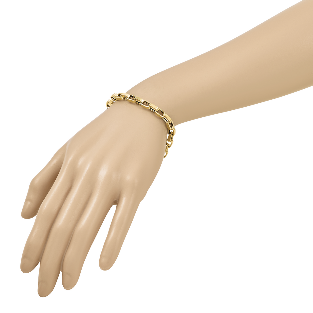 14K Polished Fancy Link Bracelet
