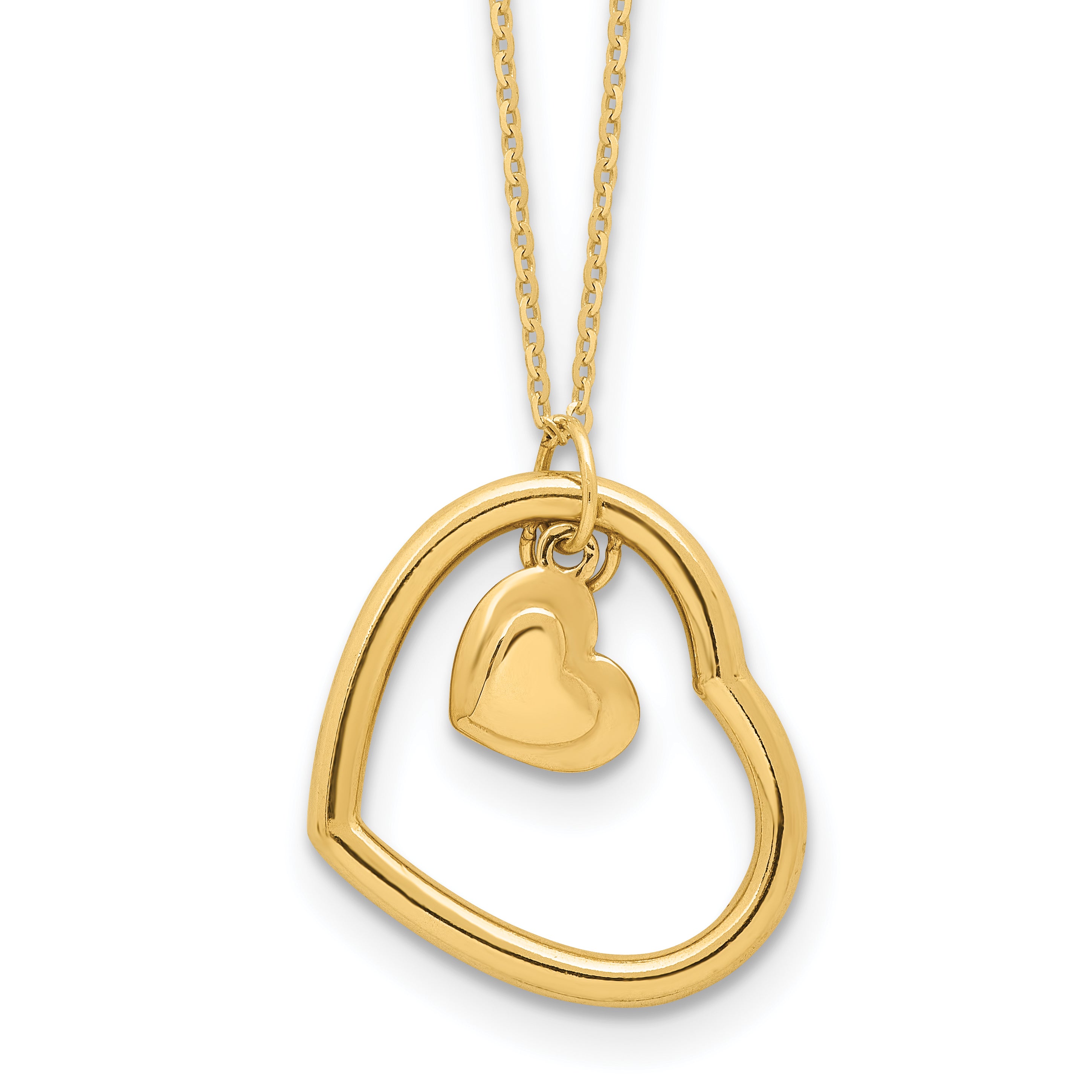 14K Polished Heart Necklace Main image