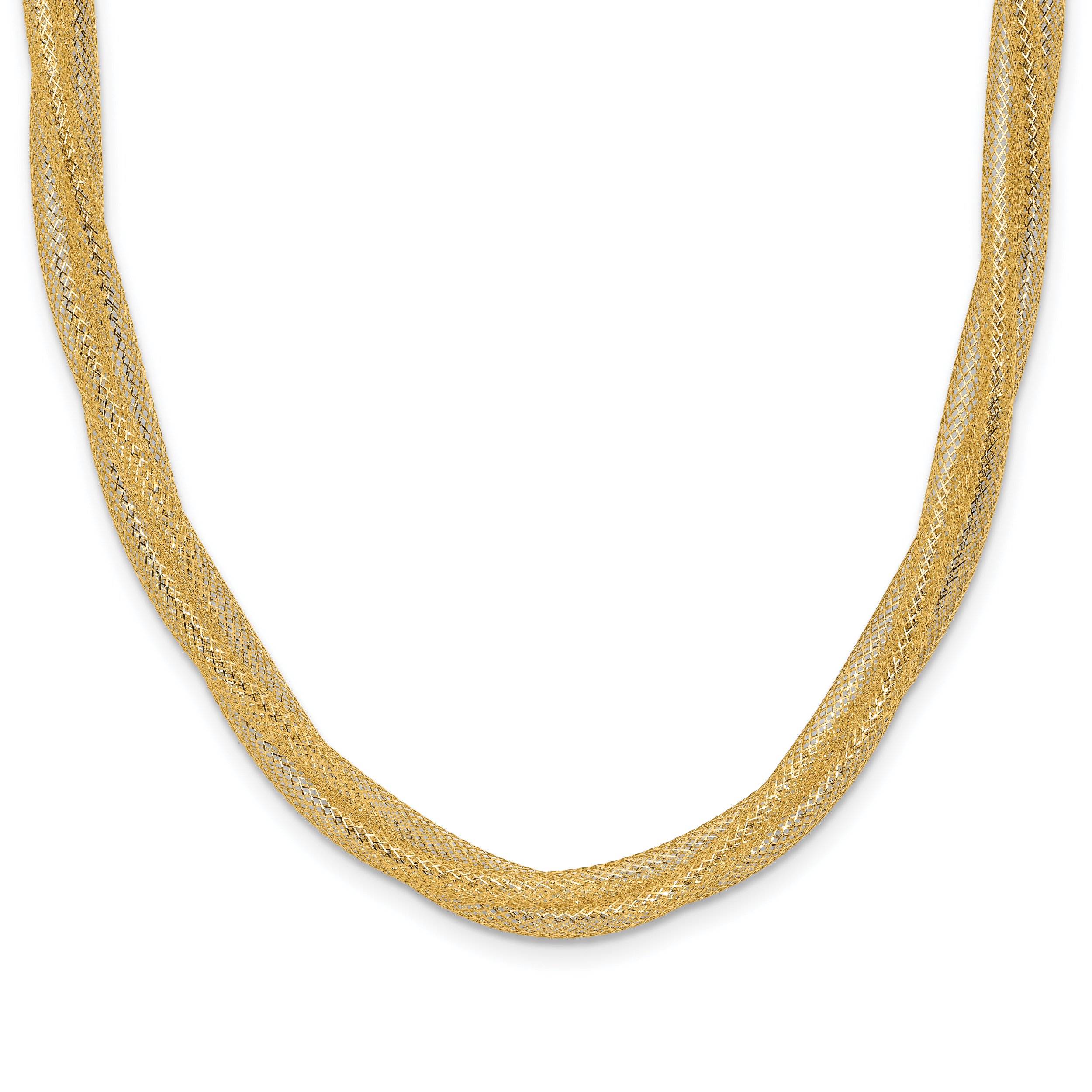 14K Mesh Twist Stretch Necklace Main image