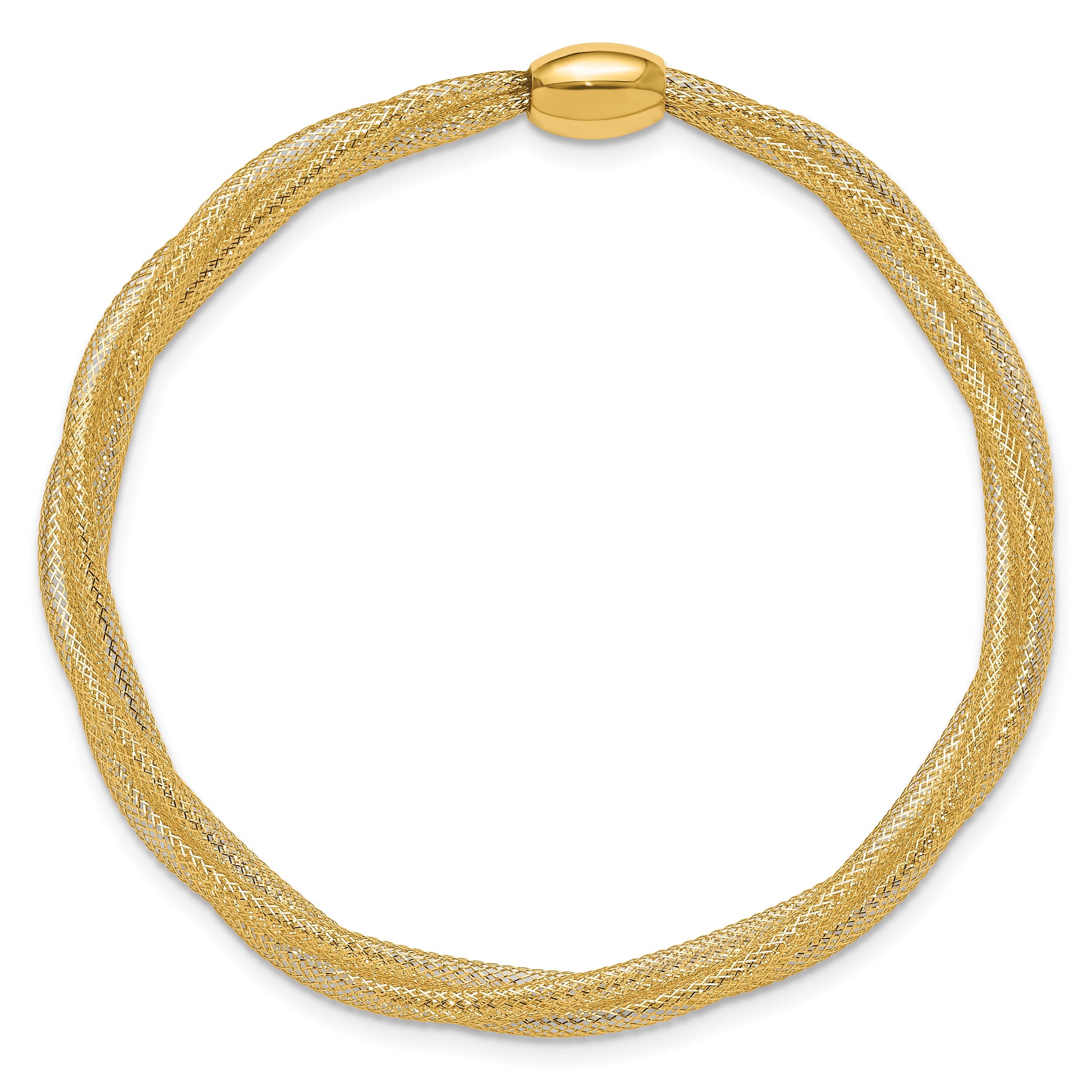 14K Mesh Twist Slip-on Stretch Bracelet Secondary image