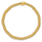 14K Mesh Twist Slip-on Stretch Bracelet