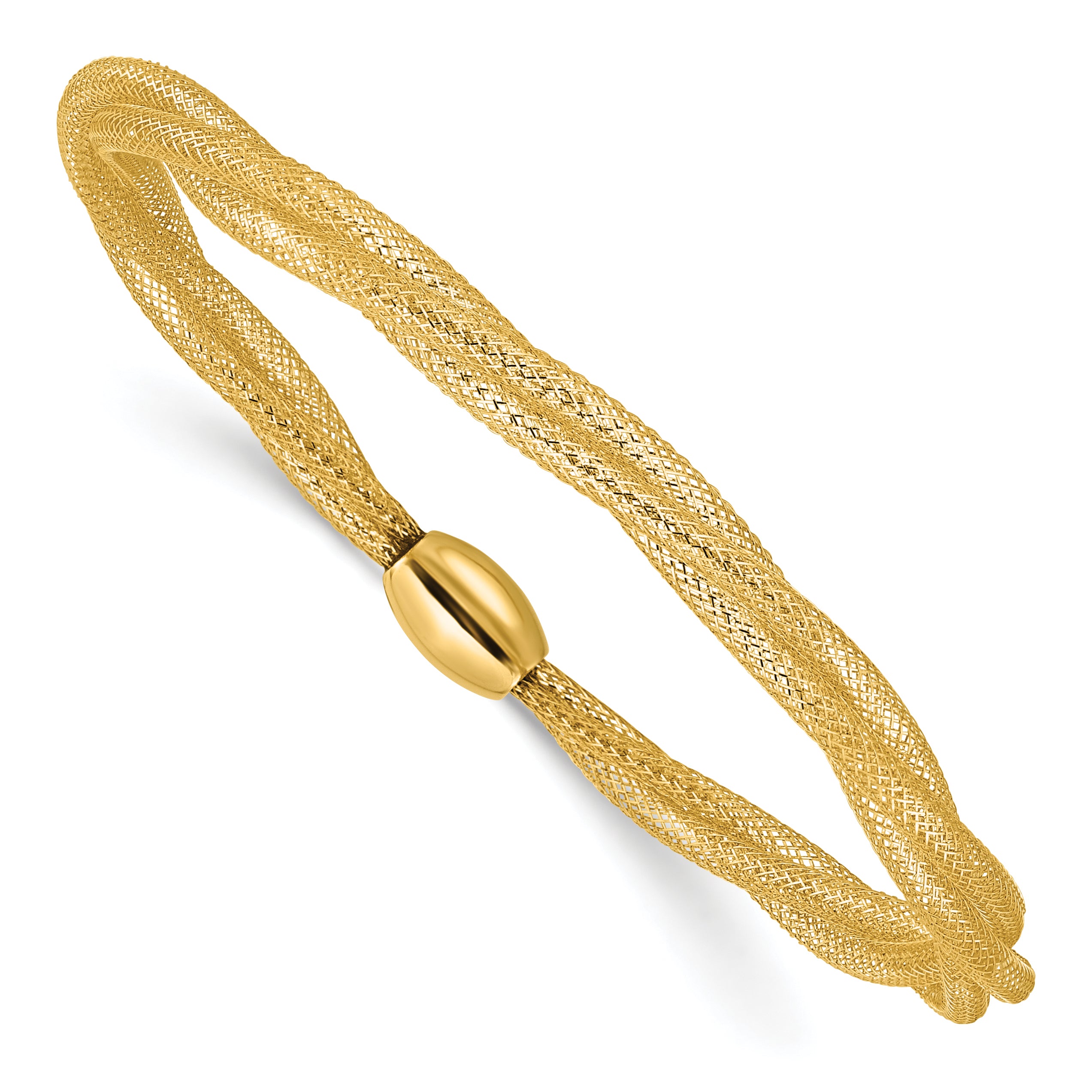 14K Mesh Twist Slip-on Stretch Bracelet Main image